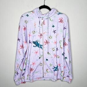 Hill House The Allie Zip-Up Sea Creatures Purple Size M